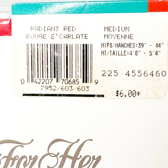 Vintage Jockey For Her Sheer and Comfortable Pantyhose - Radiant Red - Picture 3 of 5